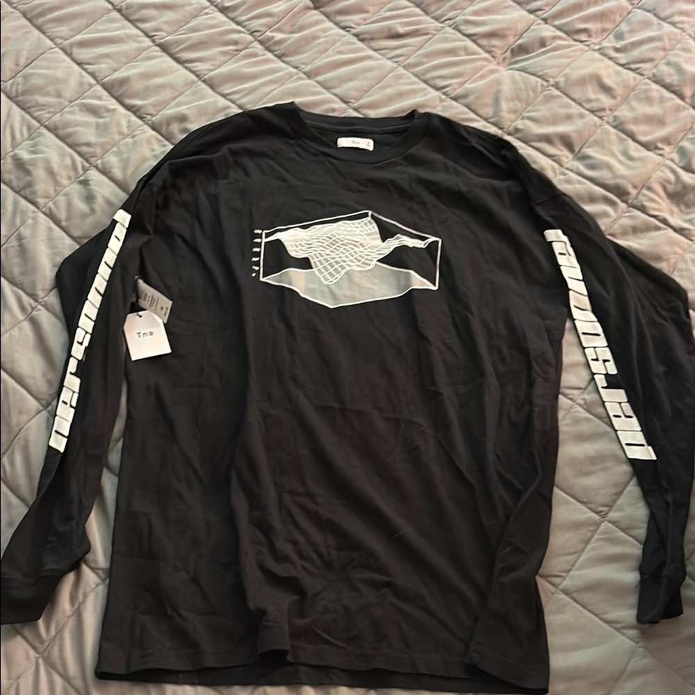 TNA Black Long Sleeve Graphic Shirt